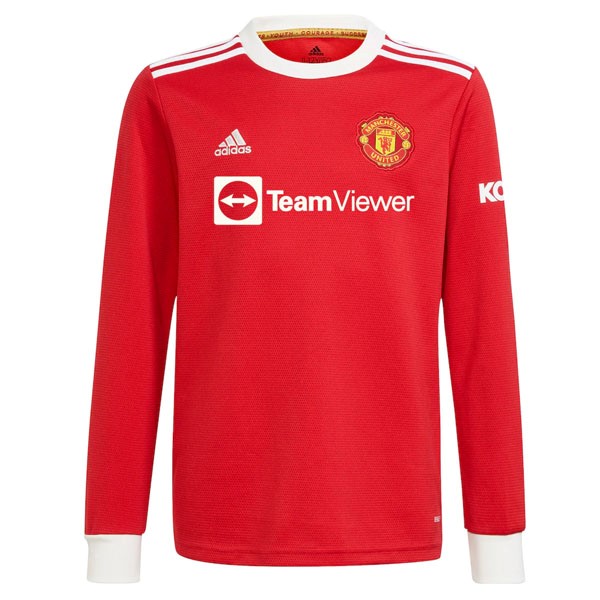 Tailandia Camiseta Manchester United 1ª Kit ML 2021 2022 Rojo